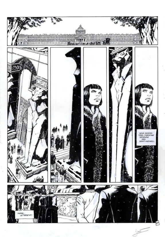 Black and white original page, Marie des Loups, Le cirque de Petra (T.2), Régis Penet