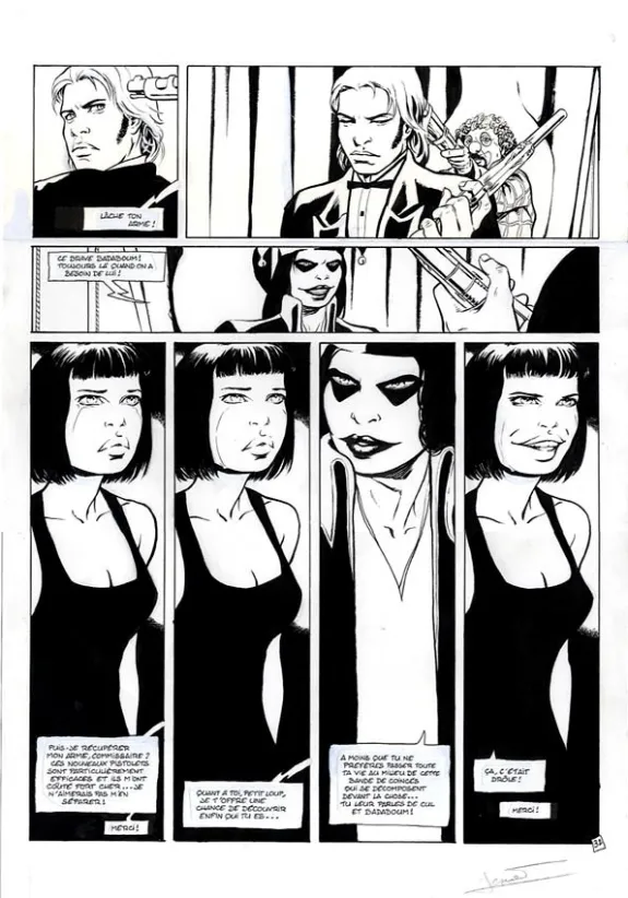 Black and white original page, Marie des Loups, Le cirque de Petra (T.2), Régis Penet