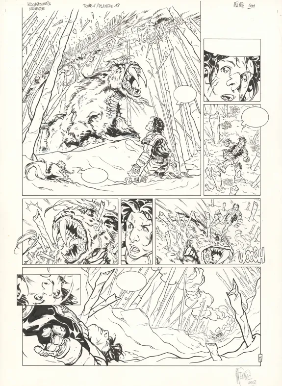 Black and white original page, Kookaburra Universe, Le secret du sniper (T.1), Nicolas Mitric