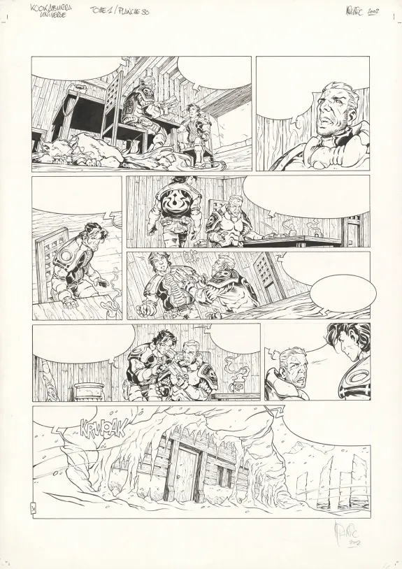 Black and white original page, Kookaburra Universe, Le secret du sniper (T.1), Nicolas Mitric
