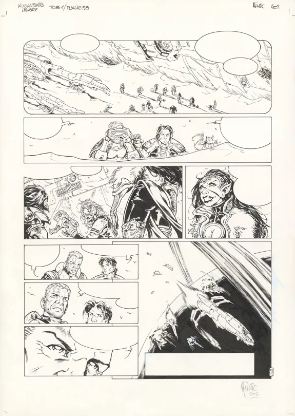 Black and white original page, Kookaburra Universe, Le secret du sniper (T.1), Nicolas Mitric
