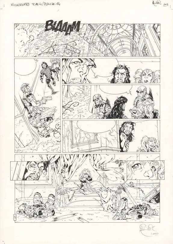Planche noir et blanc, Kookaburra, Système Ragnarok (T.4), Nicolas Mitric