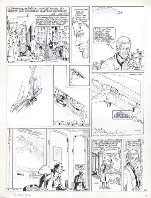 Planche noir et blanc, Louis la Guigne, Moulin Rouge (T.2), Jean-Paul Dethorey