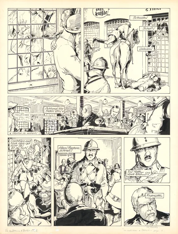 Planche noir et blanc, Louis la Guigne, Un automne à Berlin (T.3), Jean-Paul Dethorey