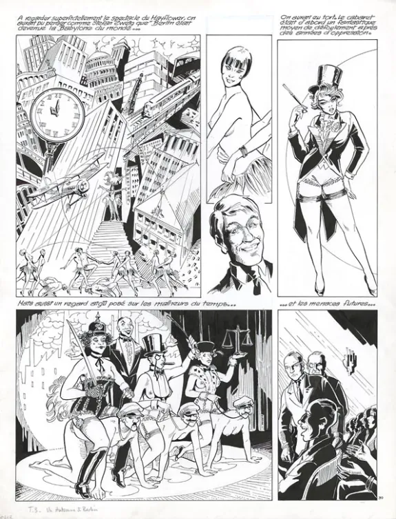 Planche noir et blanc, Louis la Guigne, Un automne à Berlin (T.3), Jean-Paul Dethorey