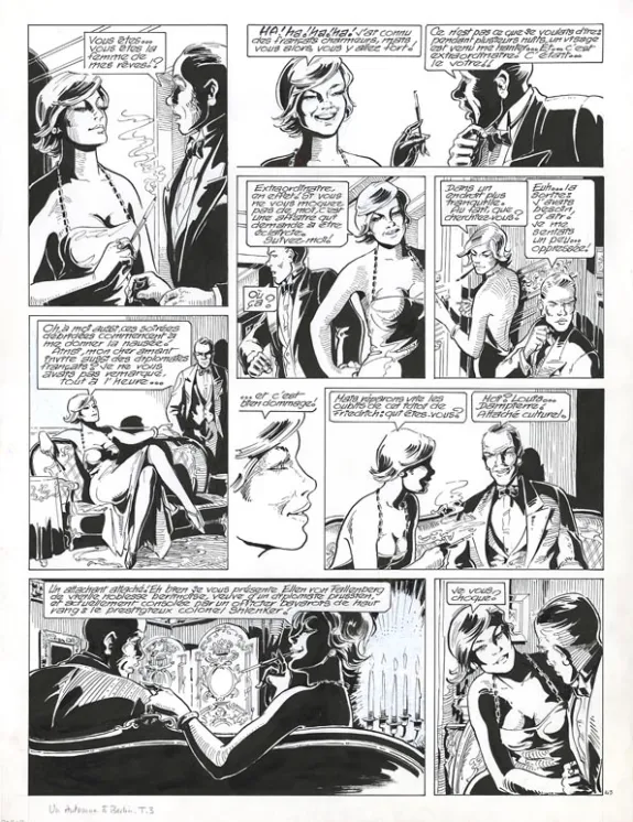 Planche noir et blanc, Louis la Guigne, Un automne à Berlin (T.3), Jean-Paul Dethorey