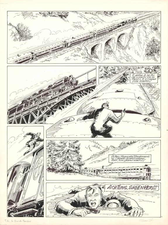 Planche noir et blanc, Louis la Guigne, Le jour des faucons (T.4), Jean-Paul Dethorey