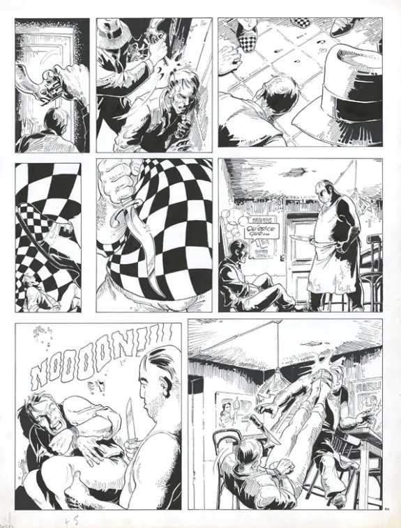 Planche noir et blanc, Louis la Guigne, L'escouade pourpre (T.5), Jean-Paul Dethorey