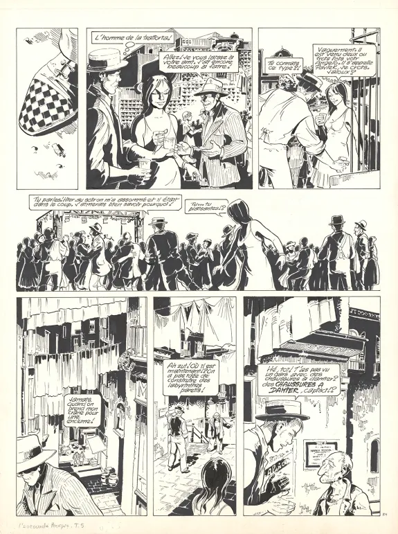 Planche noir et blanc, Louis la Guigne, L'escouade pourpre (T.5), Jean-Paul Dethorey