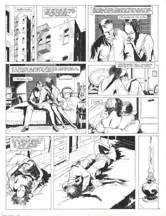 Planche noir et blanc, Louis la Guigne, Charleston (T.6), Jean-Paul Dethorey