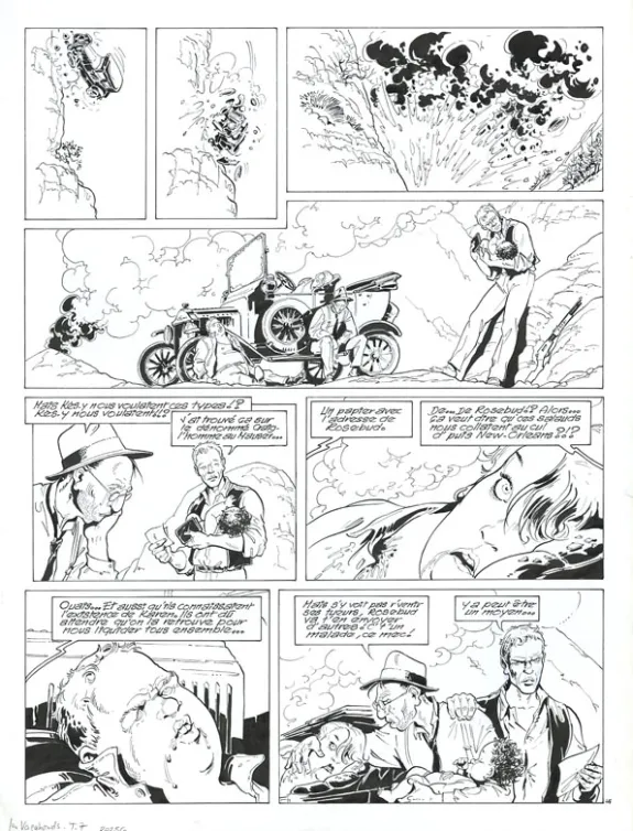 Planche noir et blanc, Louis la Guigne, Les vagabonds (T.7), Jean-Paul Dethorey