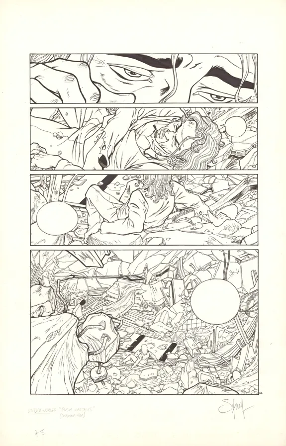 Black and white original page, Nomad, Mémoire cache (T.5), Sylvain Savoia