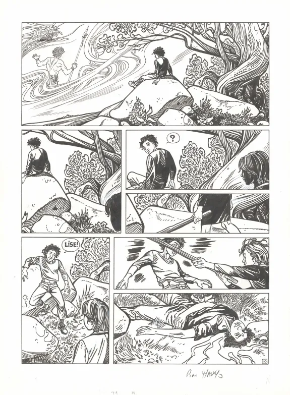 Planche noir et blanc, L'Histoire de chaque jour, Lise a souvent peur (T.1), Pierre Makyo