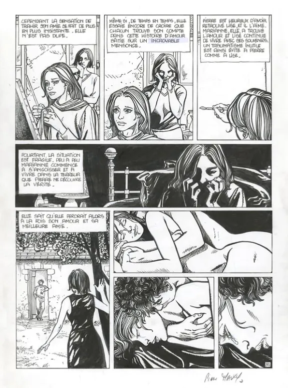 Planche noir et blanc, L'Histoire de chaque jour, Pierre est parfois triste (T.2), Pierre Makyo