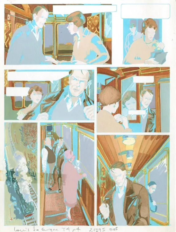 Color layout, Louis la Guigne, Le jour des faucons (T.4), Jean-Paul Dethorey