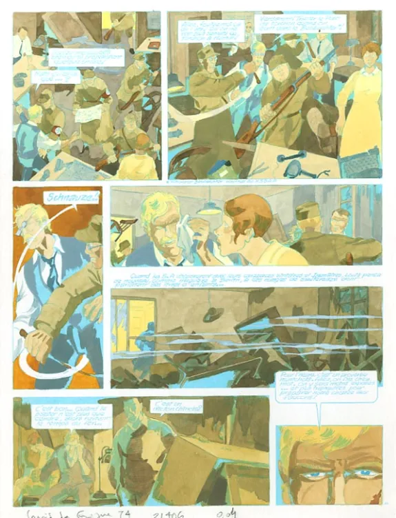 Color layout, Louis la Guigne, Le jour des faucons (T.4), Jean-Paul Dethorey