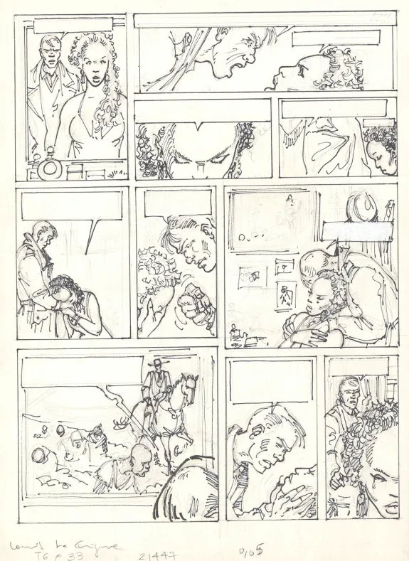 Illustration noir et blanc, Louis la Guigne, Charleston (T.6), Jean-Paul Dethorey