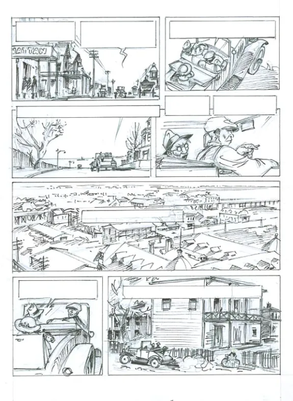 Black and white illustration, Louis la Guigne, Fureur (T.8), Jean-Paul Dethorey