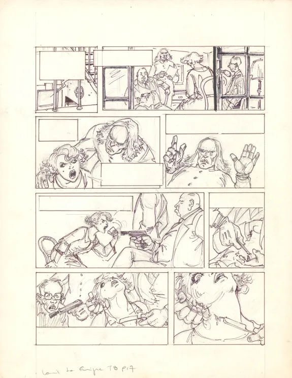 Black and white illustration, Louis la Guigne, Fureur (T.8), Jean-Paul Dethorey