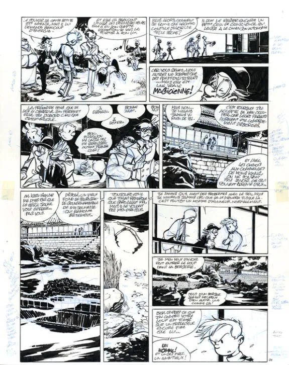 Planche noir et blanc, Spirou et Fantasio, Spirou à Tokyo (T.49), José Luis Munuera