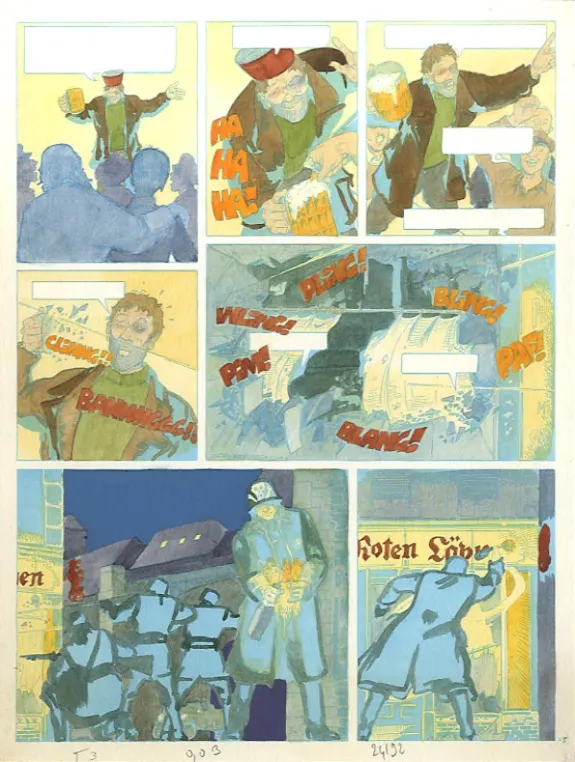 Color layout, Louis la Guigne, Un automne à Berlin (T.3), Jean-Paul Dethorey