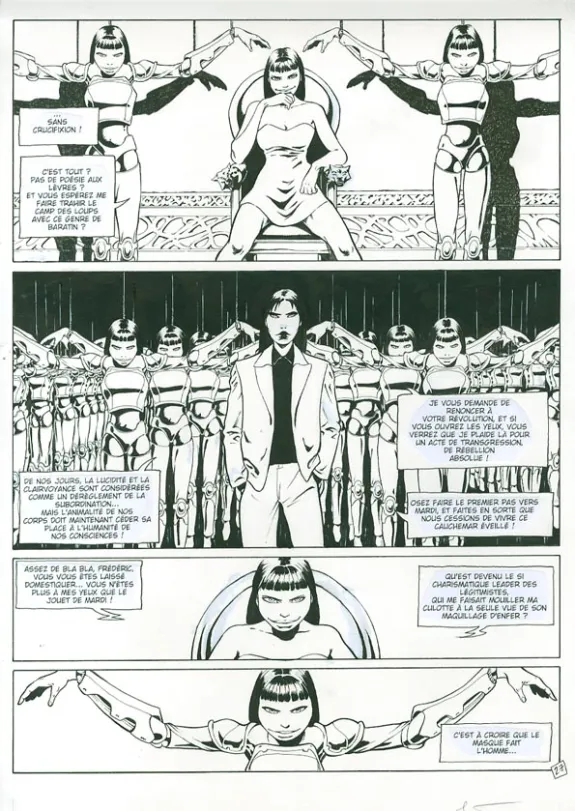 Black and white original page, Marie des Loups, Le sang des loups (T.3), Régis Penet