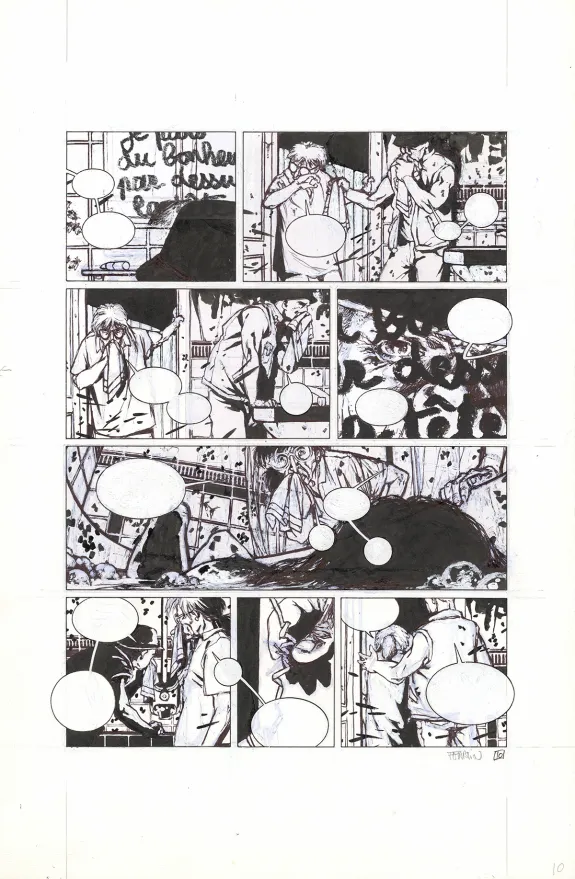 Black and white original page, Après la guerre, Volume 1, Freddy Martin