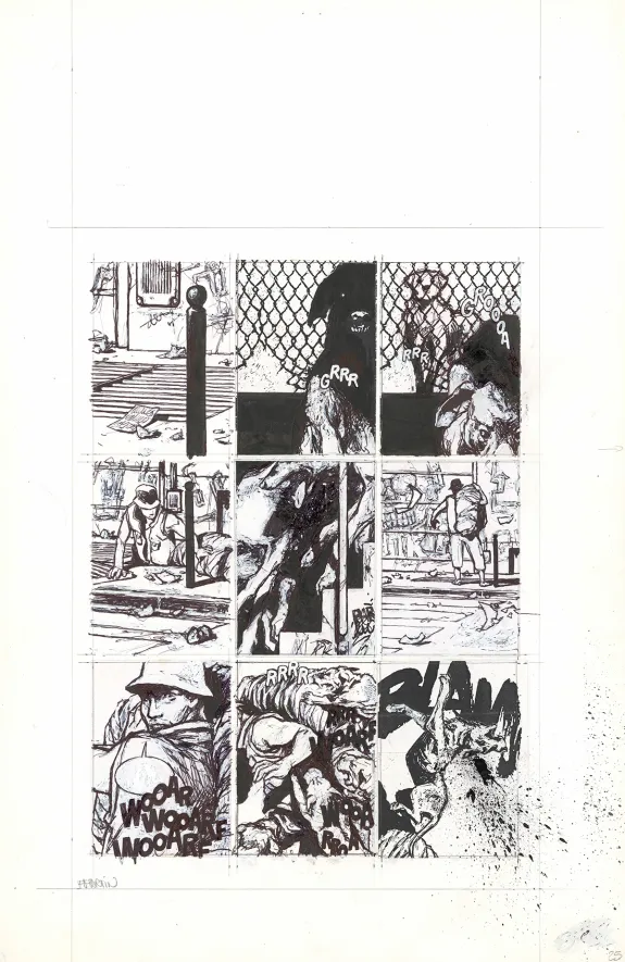 Black and white original page, Après la guerre, Volume 1, Freddy Martin