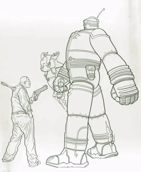 Illustration noir et blanc, Geof Darrow