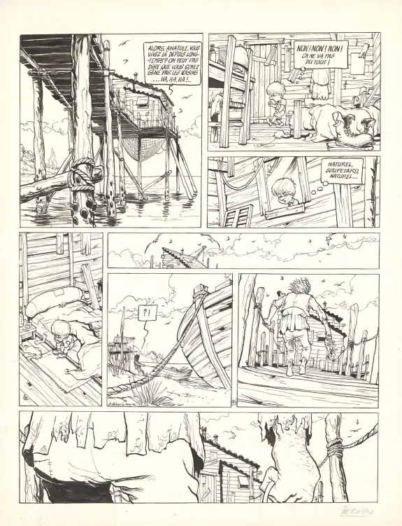Planche noir et blanc, Le Cadet des Soupetard, La boucholeuse (T.2), Olivier Berlion