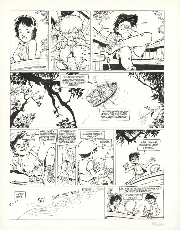 Planche noir et blanc, Le Cadet des Soupetard, Le moucheur (T.5), Olivier Berlion