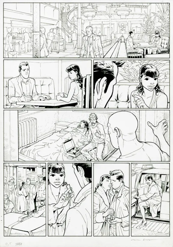Black and white original page, Ken games, Feuille (T.2), Marcial Toledano