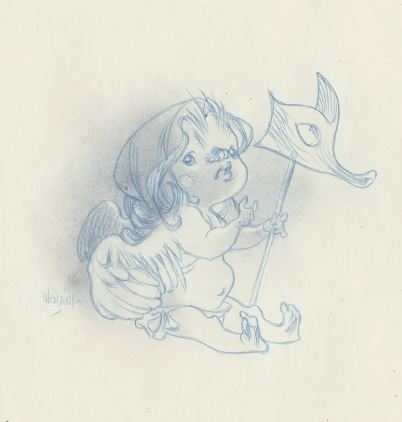 Colored illustration, Daisies - Affogato All' Amarena, Claire Wendling
