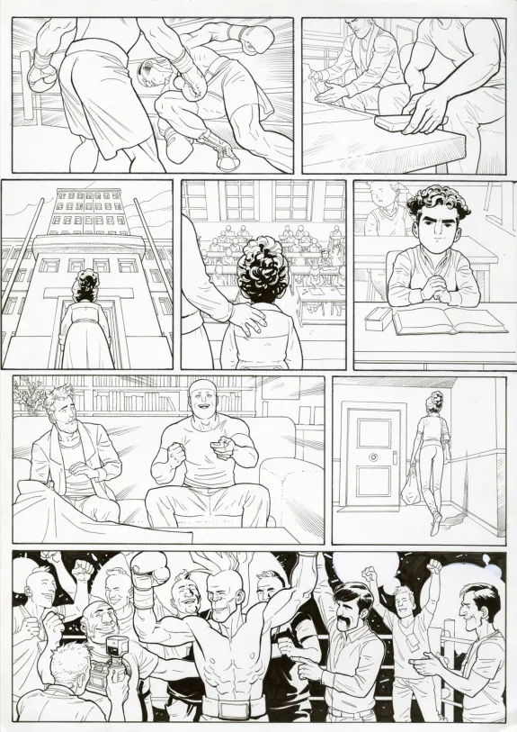 Black and white original page, Ken games, Ciseaux (T.3), Marcial Toledano