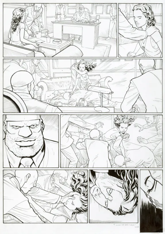 Black and white original page, Ken games, Ciseaux (T.3), Marcial Toledano