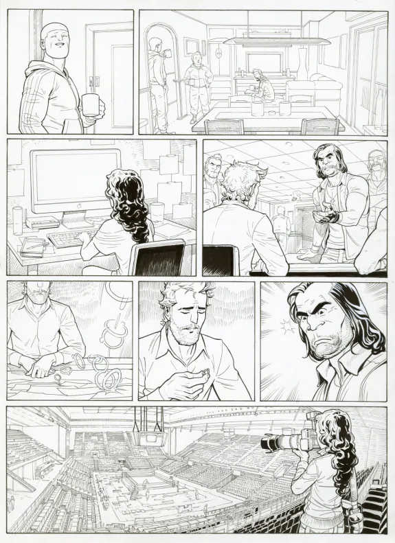 Black and white original page, Ken games, Ciseaux (T.3), Marcial Toledano