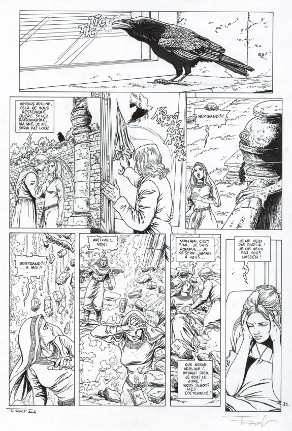 Planche noir et blanc, Les Pionniers du nouveau monde,  Ersel