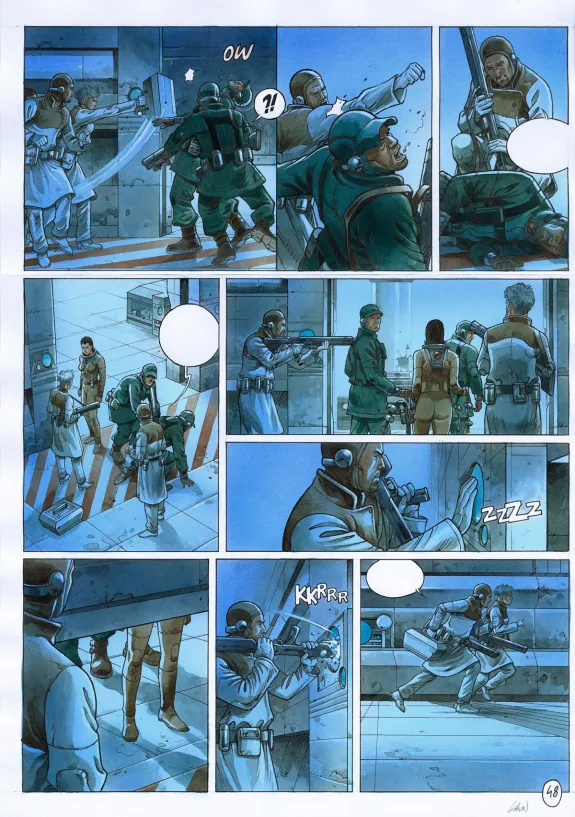 Planche couleur, Metronom', Station orbitale (T.2),  Grun