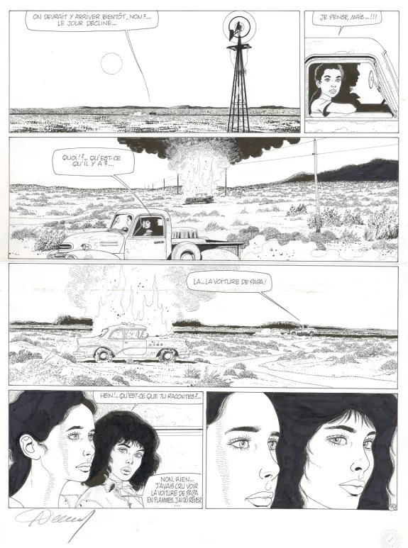 Planche noir et blanc, Santiag,  Renaud