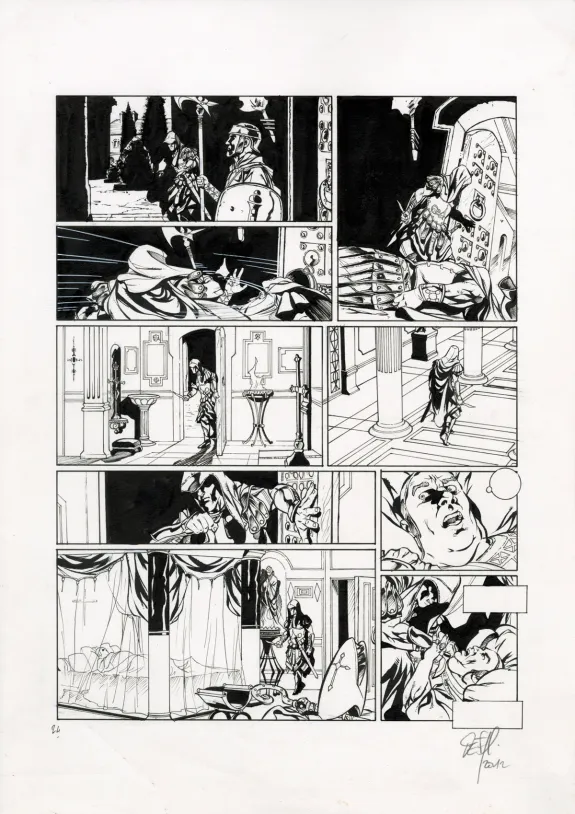 Planche noir et blanc, Assassin's Creed, Aquilus (T.2), Djillali Defali
