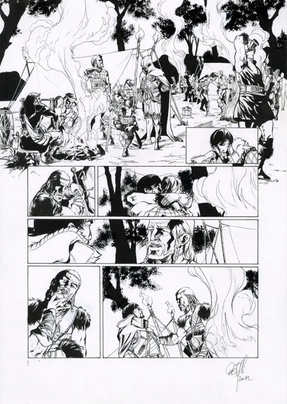 Planche noir et blanc, Assassin's Creed, Accipiter (T.3), Djillali Defali