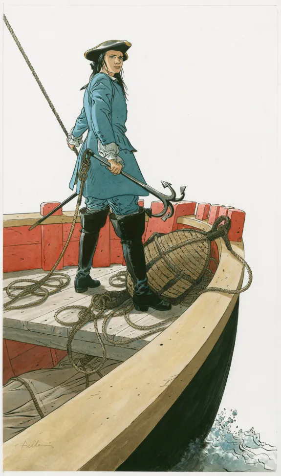 Illustration couleur, L'Épervier, Patrice Pellerin