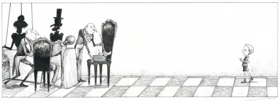 Illustration noir et blanc, L'Étrange Réveillon, Lionel Richerand
