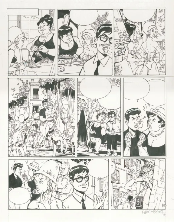 Planche noir et blanc, Double M, Félix Meynet