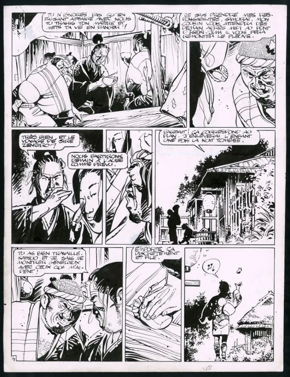 Black and white original page, Kogaratsu, Marc Michetz