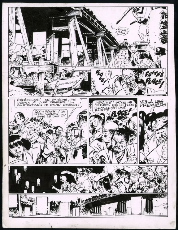 Black and white original page, Kogaratsu, Marc Michetz