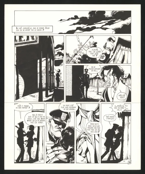 Planche noir et blanc, Dixie Road, Tome 2 (T.2), Hugues Labiano