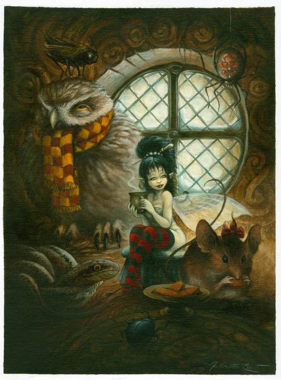 Illustration couleur, L'heure des fées, Pascal Moguérou
