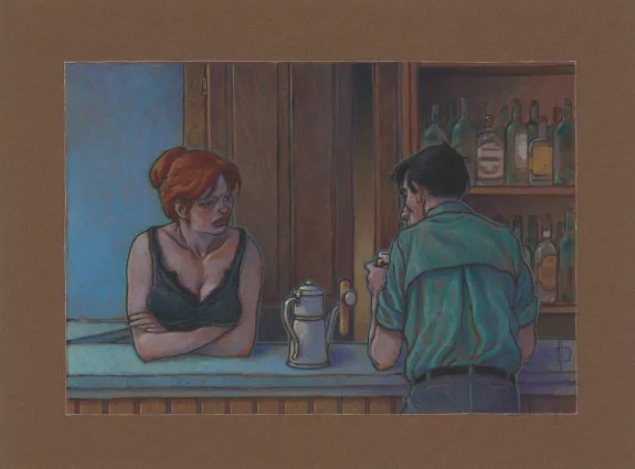 Colored illustration, Trait de craie, Miguelanxo Prado