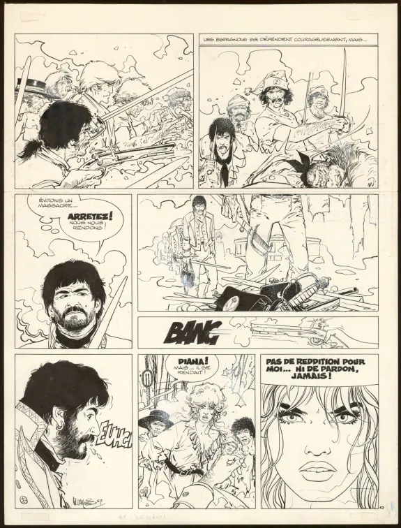 Planche noir et blanc, Bruce J. Hawker, Tout ou rien (T.5), William Vance